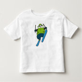 Panda als Skijumper mit Ski Kleinkind T-shirt (Vorderseite)