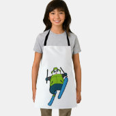 Panda als Skijumper mit Ski Schürze (Insitu)