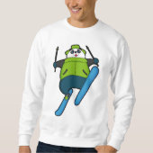 Panda als Skijumper mit Ski Sweatshirt (Vorderseite)