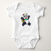 Panda als Student Baby Strampler (Vorderseite)