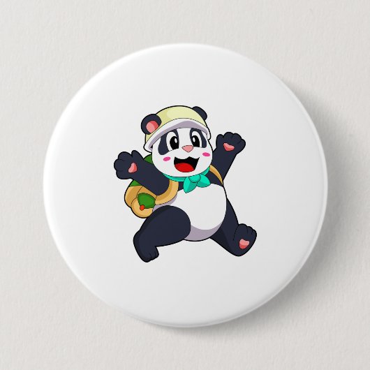 Panda als Student Button (Vorderseite)