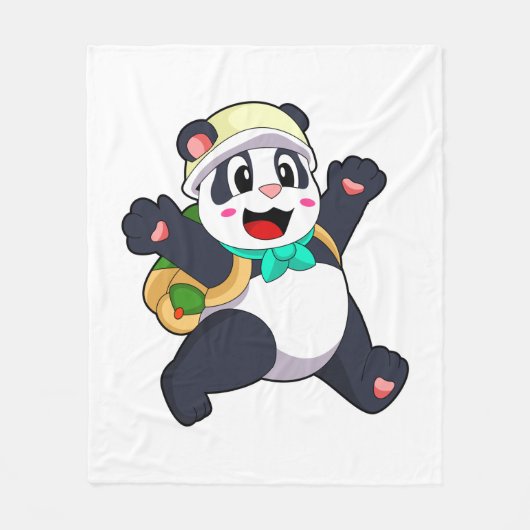 Panda als Student Fleecedecke (Vorderseite)