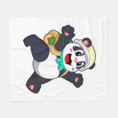 Panda als Student Fleecedecke (Vorderseite (Horizontal))