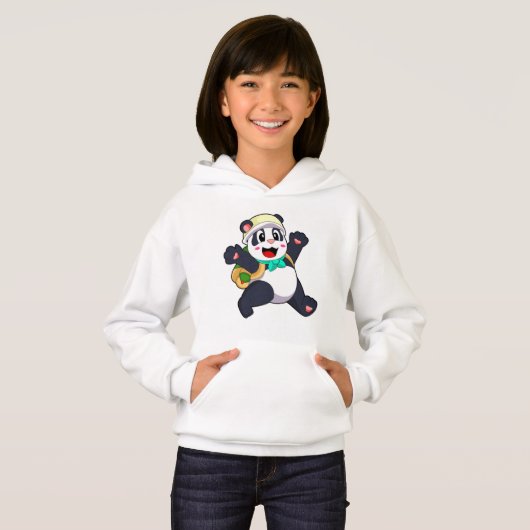 Panda als Student Hoodie (Vorne ganz)