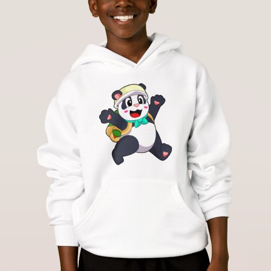 Panda als Student Hoodie (Vorderseite)