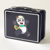 Panda als Student Metall Brotdose (Rückseite)