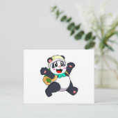 Panda als Student Postkarte (Stehend Vorderseite)