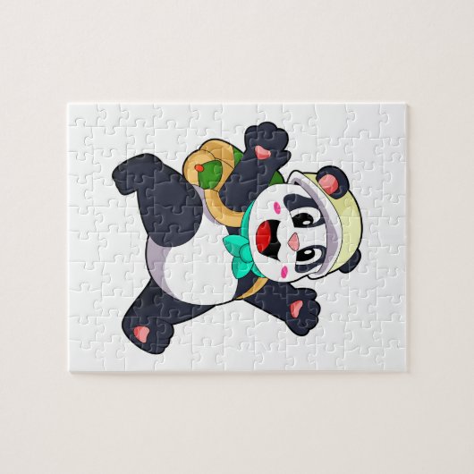 Panda als Student Puzzle (Horizontal)