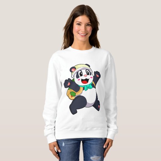 Panda als Student Sweatshirt (Vorne ganz)