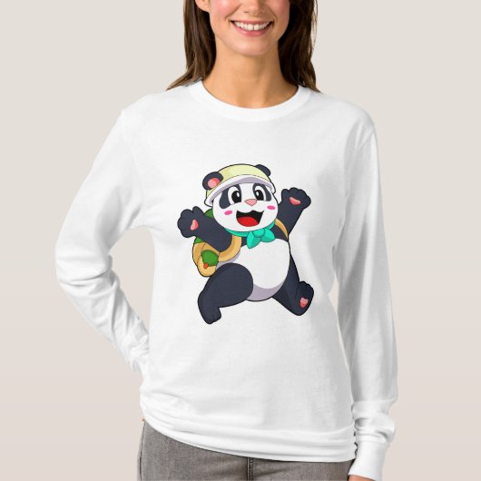 Panda als Student T-Shirt (Vorderseite)