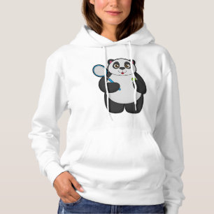 Panda als Tennisspieler mit Tennisschläger Hoodie