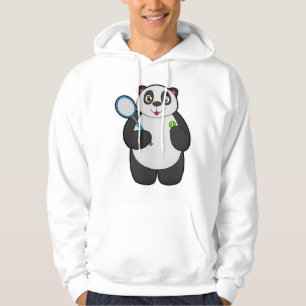 Panda als Tennisspieler mit Tennisschläger Hoodie