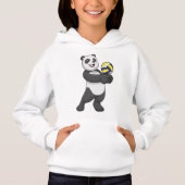 Panda als Volleyballspieler mit Volleyball Hoodie (Vorderseite)