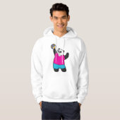 Panda als Volleyballspieler mit Volleyball Hoodie (Vorne ganz)
