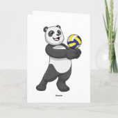 Panda als Volleyballspieler mit Volleyball Karte (Rückseite)