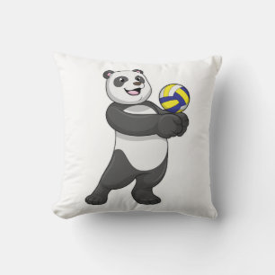 Panda als Volleyballspieler mit Volleyball Kissen