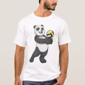 Panda als Volleyballspieler mit Volleyball T-Shirt (Vorderseite)