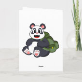 Panda als Wanderer mit Rucksack Karte (Rückseite)