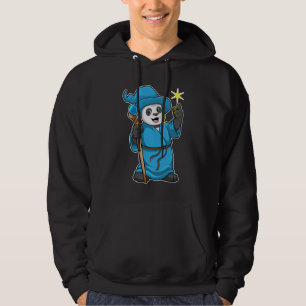 Panda als Zauberer mit Zauberstab Hoodie