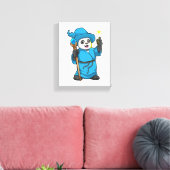 Panda als Zauberer mit Zauberstab Leinwanddruck (Insitu (Wohnzimmer))