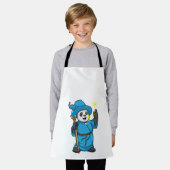 Panda als Zauberer mit Zauberstab Schürze (Getragen)
