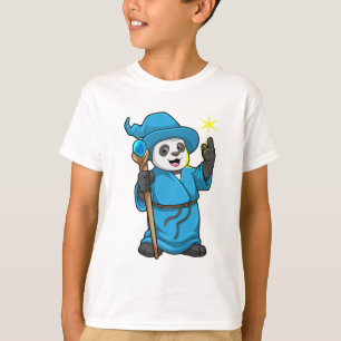 Panda als Zauberer mit Zauberstab T-Shirt
