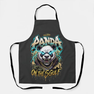 Panda am Golf - Kantige urbane Streetwear-Grafik Schürze