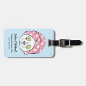 Panda am Wellness-Center | addieren Ihren Namen Gepäckanhänger (Vorderseite horizontal)