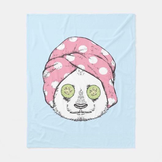 Panda am Wellness-Center Fleecedecke (Vorderseite)