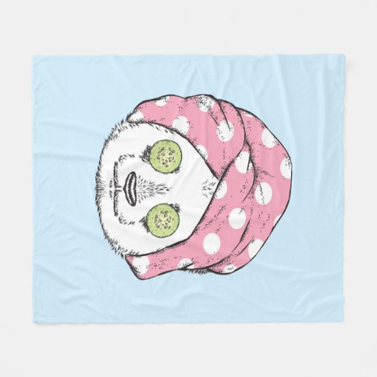 Panda am Wellness-Center Fleecedecke (Vorderseite (Horizontal))