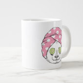 Panda am Wellness-Center Jumbo-Tasse (Vorderseite Rechts)
