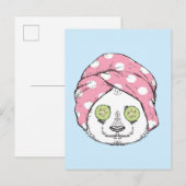 Panda am Wellness-Center Postkarte (Vorne/Hinten)
