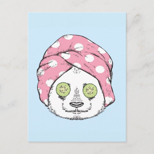 Panda am Wellness-Center Postkarte (Vorderseite)