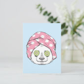 Panda am Wellness-Center Postkarte (Stehend Vorderseite)