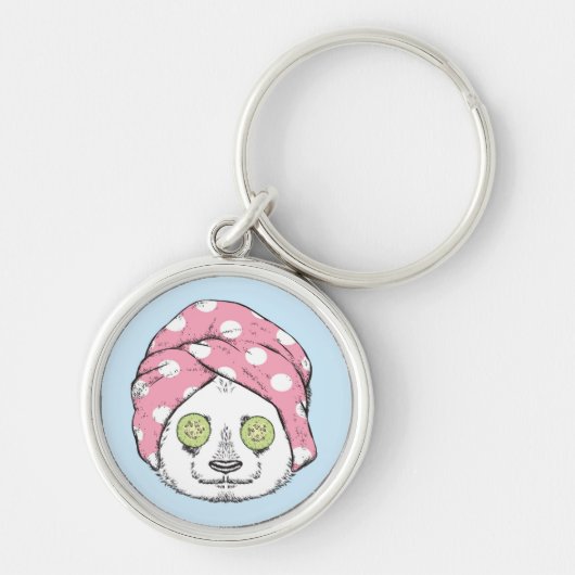 Panda am Wellness-Center Schlüsselanhänger (Vorne)