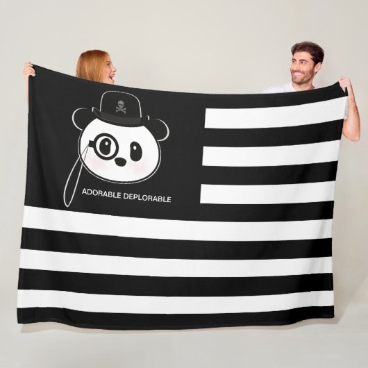 Panda American Flag Panda Bear US Flag Theme Fleecedecke (Beispiel)