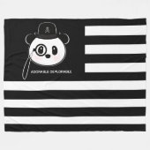 Panda American Flag Panda Bear US Flag Theme Fleecedecke (Vorderseite (Horizontal))