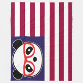 Panda American Flag Panda Bear US Flag Theme Fleecedecke (Vorderseite)
