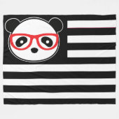 Panda American Flag Panda Bear US Flag Theme Fleecedecke (Vorderseite (Horizontal))
