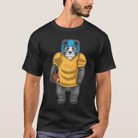 Panda American Football Helmet T-Shirt (Vorderseite)