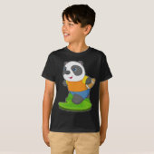 Panda American Football Sports T-Shirt (Vorne ganz)