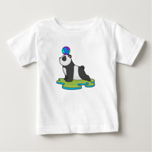 Panda an der Yoga-Fitness Baby T-shirt