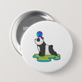 Panda an der Yoga-Fitness Button (Vorne & Hinten)