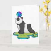 Panda an der Yoga-Fitness Karte (Gelbe Blume)