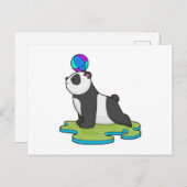 Panda an der Yoga-Fitness Postkarte (Vorne/Hinten)