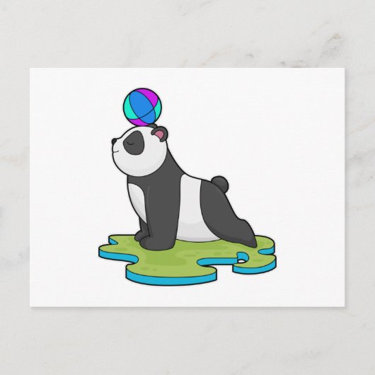 Panda an der Yoga-Fitness Postkarte (Vorderseite)