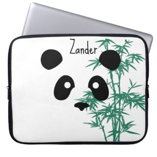 "Panda and Bamboo" individuell anpassbar Laptopschutzhülle