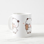 Panda and Brownie Bear Couple Kaffeetasse (Vorderseite Links)