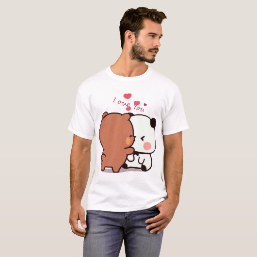 Panda and Brownie - True Love BuBu DuDu Couple2024 T-Shirt (Vorne ganz)