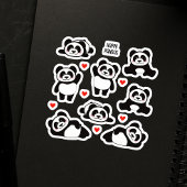 Panda Animal 8 Pack Collection Aufkleber